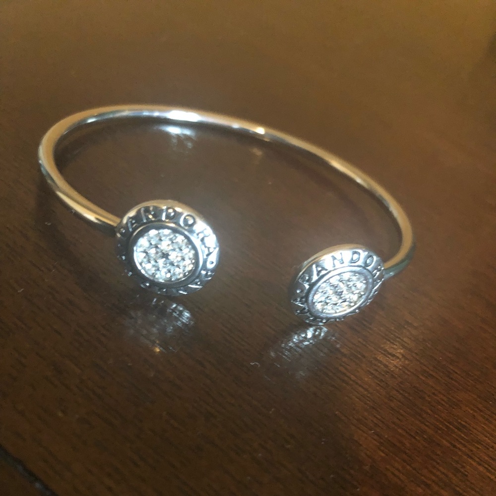 Pandora Sterling Silver Signature Open Bracelet